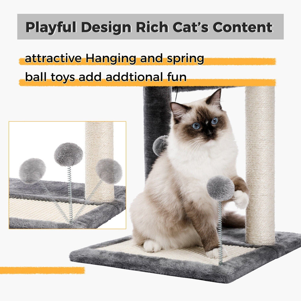 Cat Tree Palace - Cat Scratching Posts USA Cat Scratching Post Specialists | Cat Scratcher Trees & Poles 17.4" Cat Scratching Post / Tree / Pole - Grey