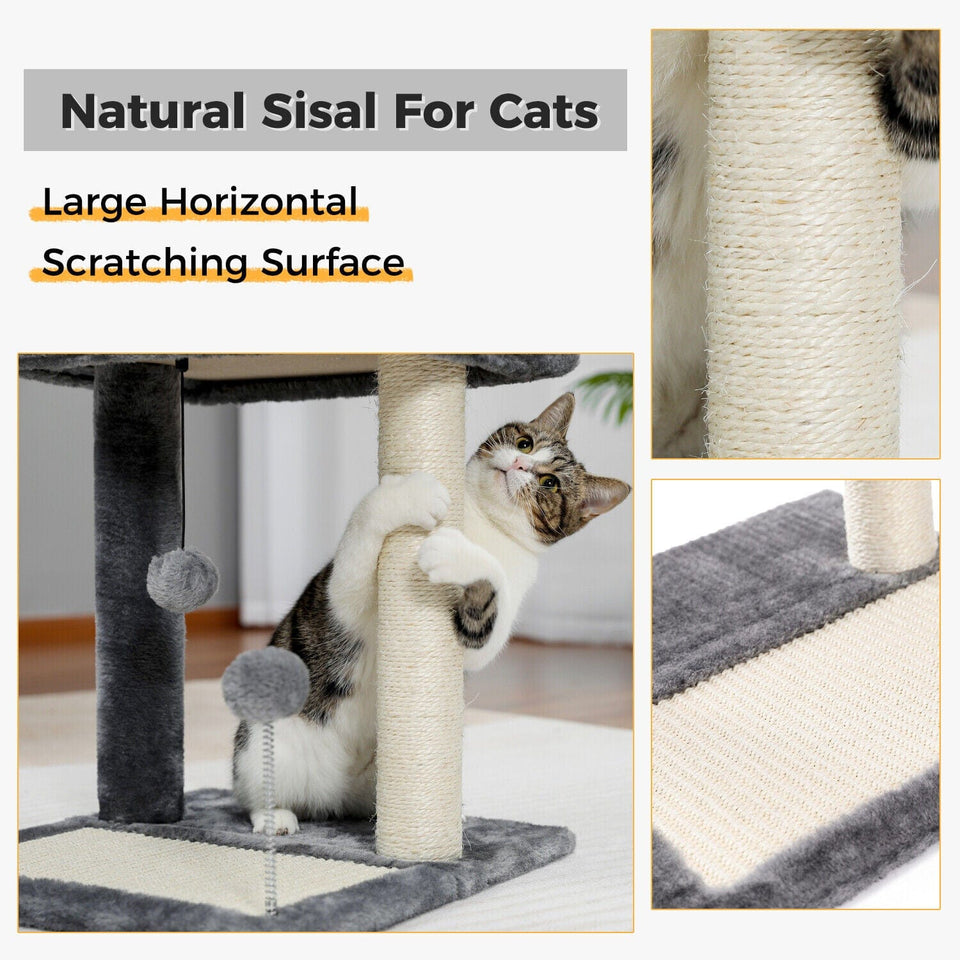 Cat Tree Palace - Cat Scratching Posts USA Cat Scratching Post Specialists | Cat Scratcher Trees & Poles 17.4" Cat Scratching Post / Tree / Pole - Grey