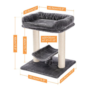 Cat Tree Palace - Cat Scratching Posts USA Cat Scratching Post Specialists | Cat Scratcher Trees & Poles 18.9" Cat Scratching Post / Tree / Pole - Grey