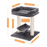 Cat Tree Palace - Cat Scratching Posts USA Cat Scratching Post Specialists | Cat Scratcher Trees & Poles 18.9" Cat Scratching Post / Tree / Pole - Grey