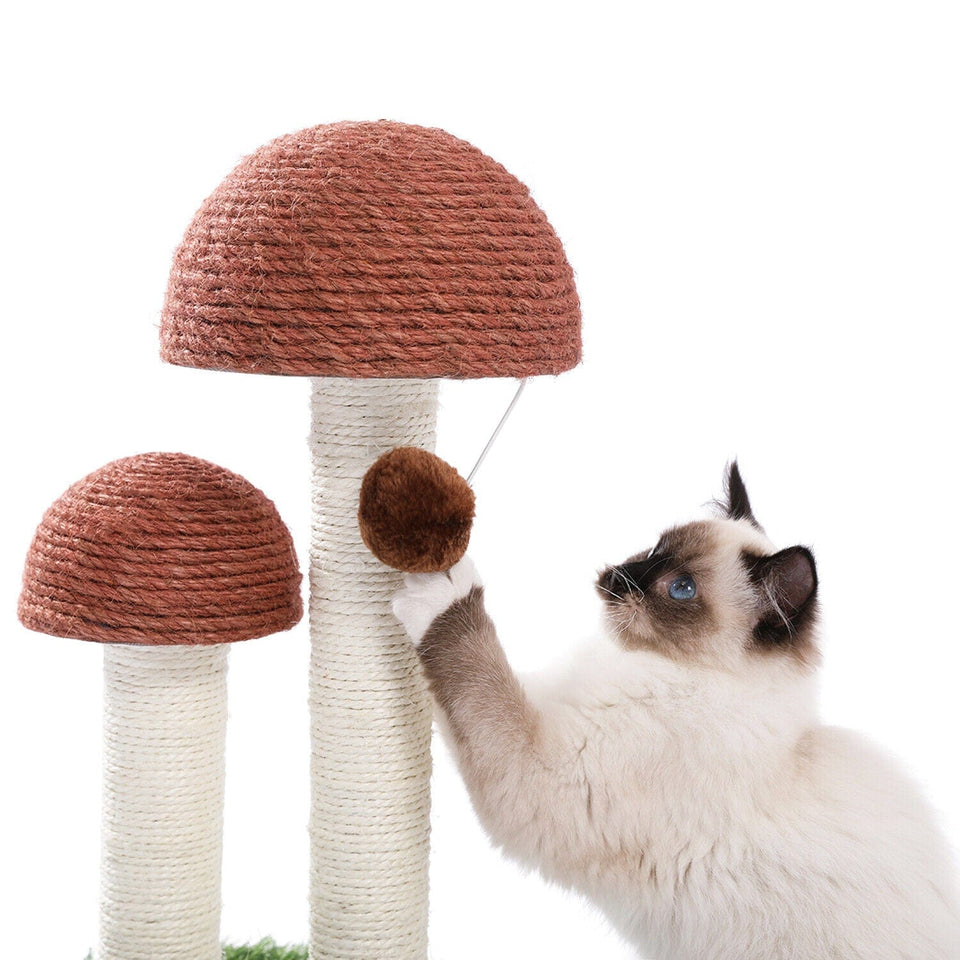 Cat Tree Palace - Cat Scratching Posts USA Cat Scratching Post Specialists | Cat Scratcher Trees & Poles 18.9" Mushroom Cat Scratching Post/ Tree/ Pole