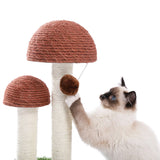 Cat Tree Palace - Cat Scratching Posts USA Cat Scratching Post Specialists | Cat Scratcher Trees & Poles 18.9" Mushroom Cat Scratching Post/ Tree/ Pole