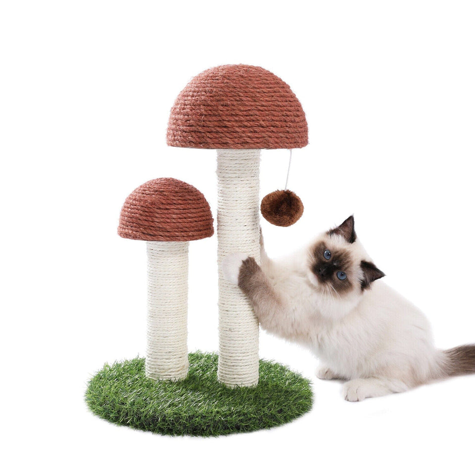 Cat Tree Palace - Cat Scratching Posts USA Cat Scratching Post Specialists | Cat Scratcher Trees & Poles 18.9" Mushroom Cat Scratching Post/ Tree/ Pole