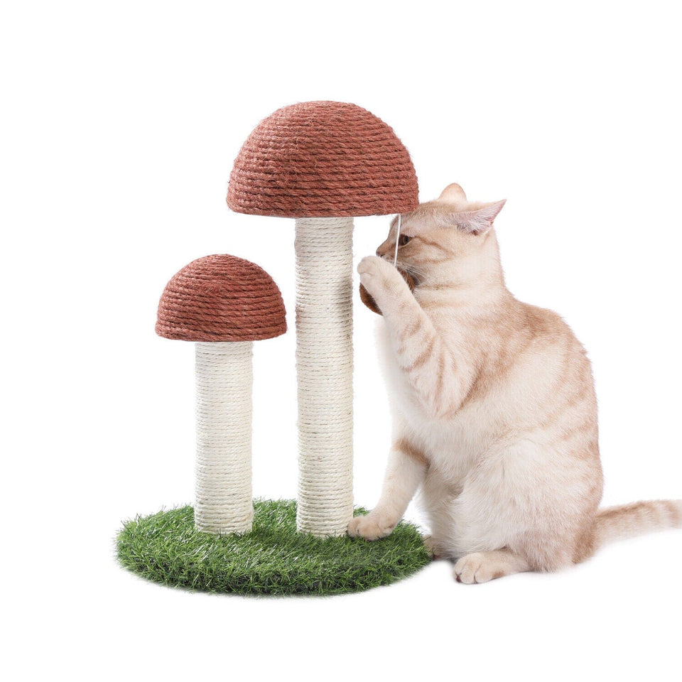 Cat Tree Palace - Cat Scratching Posts USA Cat Scratching Post Specialists | Cat Scratcher Trees & Poles 18.9" Mushroom Cat Scratching Post/ Tree/ Pole