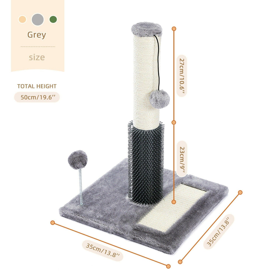 Cat Tree Palace - Cat Scratching Posts USA Cat Scratching Post Specialists | Cat Scratcher Trees & Poles 19.6" 3 in 1 Cat Scratching Post