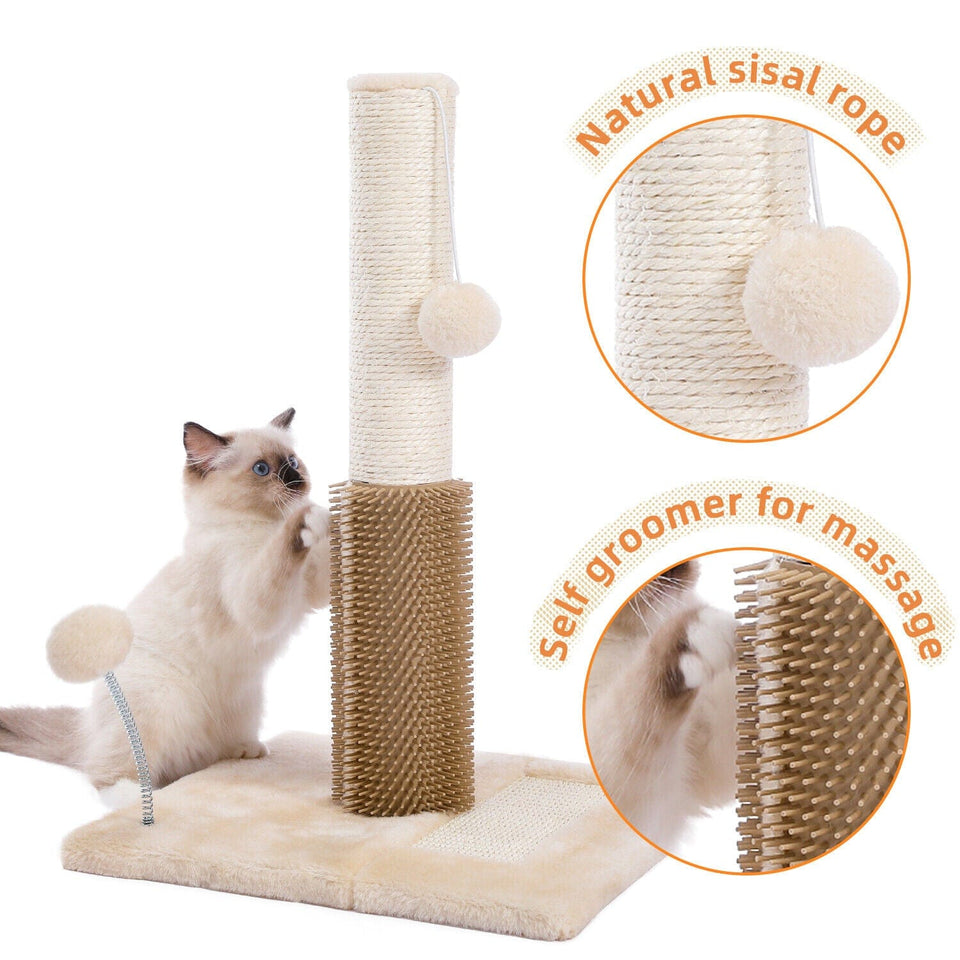 Cat Tree Palace - Cat Scratching Posts USA Cat Scratching Post Specialists | Cat Scratcher Trees & Poles 19.6" 3 in 1 Cat Scratching Post