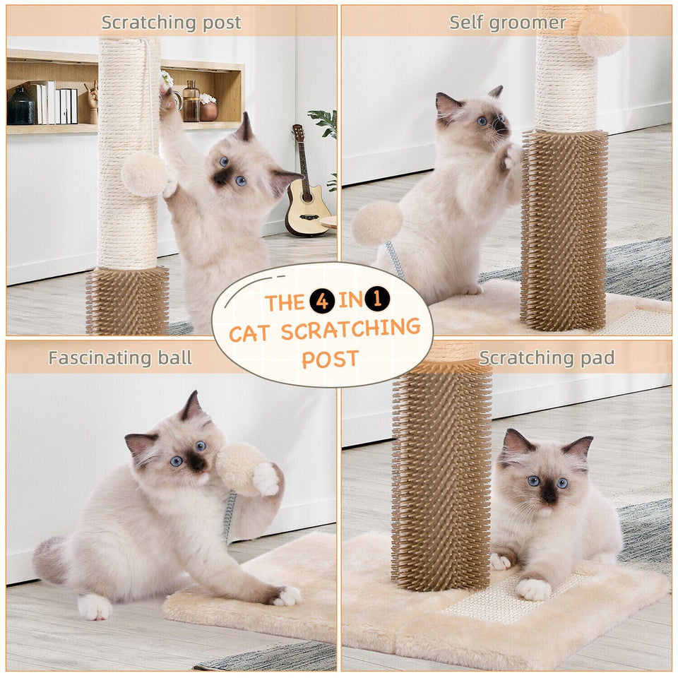 Cat Tree Palace - Cat Scratching Posts USA Cat Scratching Post Specialists | Cat Scratcher Trees & Poles 19.6" 3 in 1 Cat Scratching Post