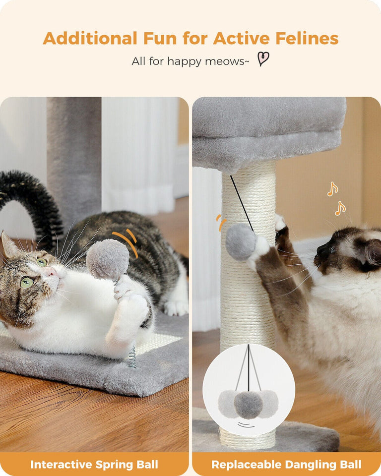 Cat Tree Palace - Cat Scratching Posts USA Cat Scratching Post Specialists | Cat Scratcher Trees & Poles 19.7" Cat Scratching Tree with Groomer