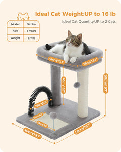 Cat Tree Palace - Cat Scratching Posts USA Cat Scratching Post Specialists | Cat Scratcher Trees & Poles 19.7" Cat Scratching Tree with Groomer