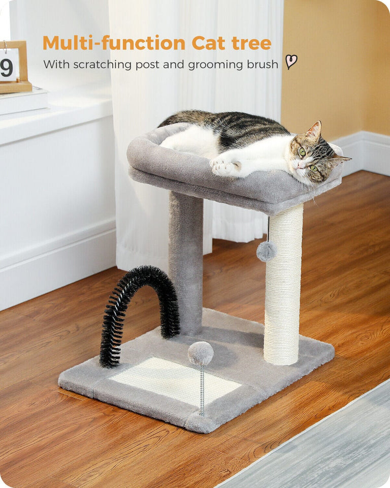 Cat Tree Palace - Cat Scratching Posts USA Cat Scratching Post Specialists | Cat Scratcher Trees & Poles 19.7" Cat Scratching Tree with Groomer