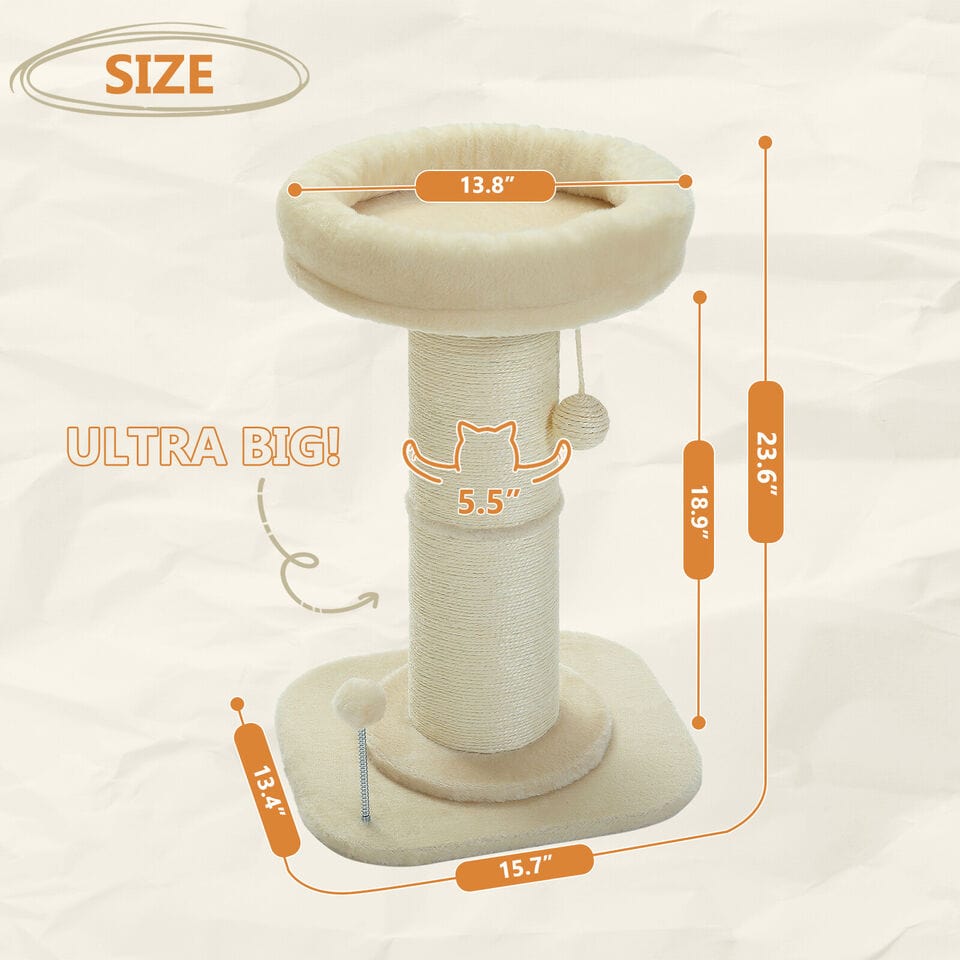 Cat Tree Palace - Cat Scratching Posts USA Cat Scratching Post Specialists | Cat Scratcher Trees & Poles ﻿23.6" Cat Scratching Post ﻿