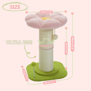 Cat Tree Palace - Cat Scratching Posts USA Cat Scratching Post Specialists | Cat Scratcher Trees & Poles 23.6" Flower Cat Scratching Post