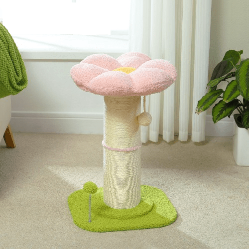 Cat Tree Palace - Cat Scratching Posts USA Cat Scratching Post Specialists | Cat Scratcher Trees & Poles 23.6" Flower Cat Scratching Post