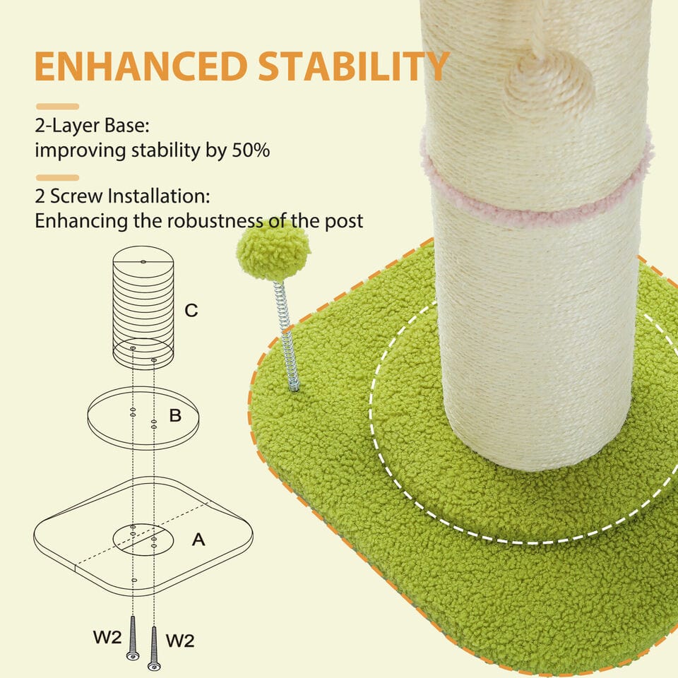 Cat Tree Palace - Cat Scratching Posts USA Cat Scratching Post Specialists | Cat Scratcher Trees & Poles 23.6" Flower Cat Scratching Post