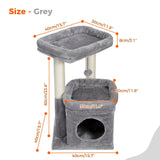 Cat Tree Palace - Cat Scratching Posts USA Cat Scratching Post Specialists | Cat Scratcher Trees & Poles 27.6" Cat Scratching Post / Tree / Pole - Grey