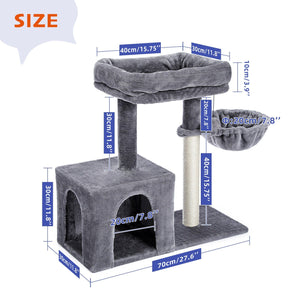 Cat Tree Palace - Cat Scratching Posts USA Cat Scratching Post Specialists | Cat Scratcher Trees & Poles 27" Cat Scratching Post / Tree / Pole - Grey