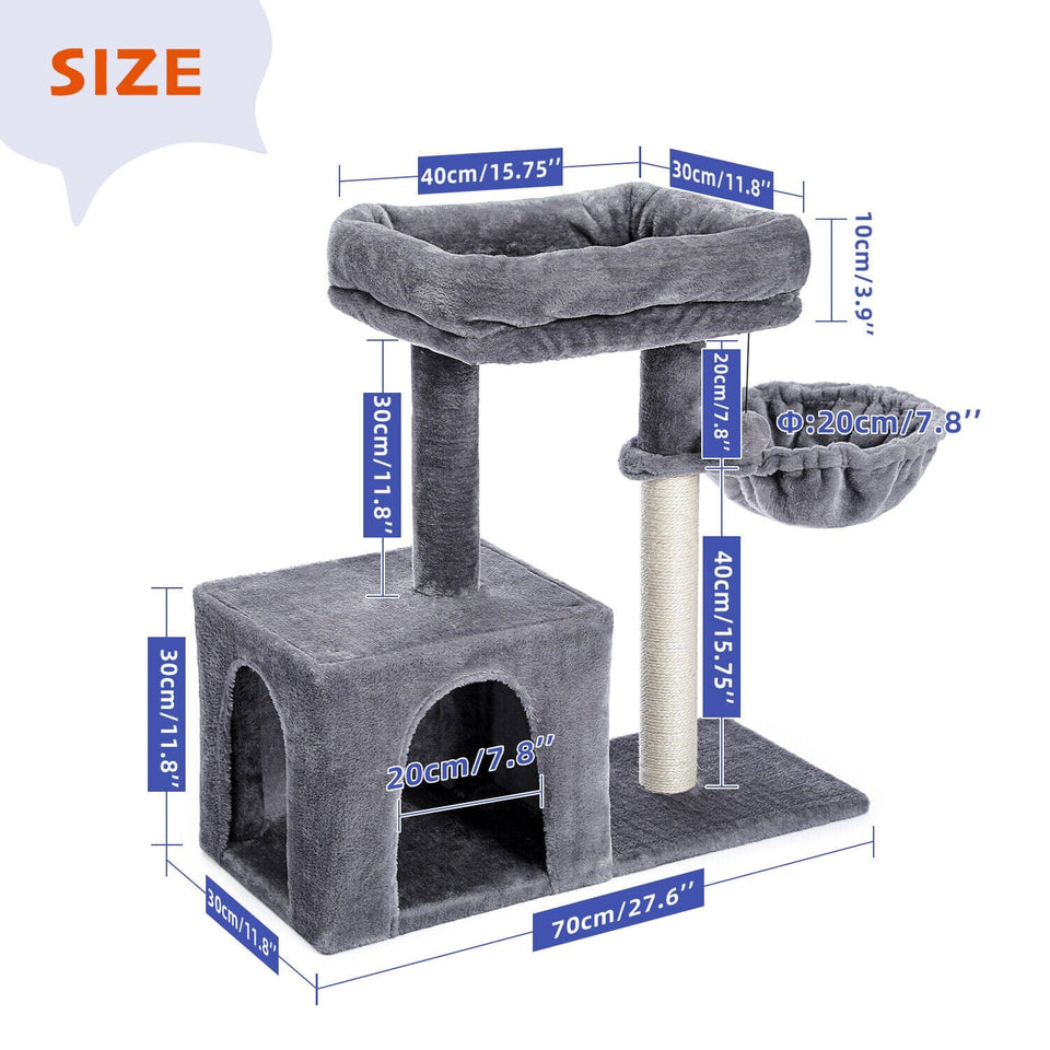 Cat Tree Palace - Cat Scratching Posts USA Cat Scratching Post Specialists | Cat Scratcher Trees & Poles 27" Cat Scratching Post / Tree / Pole - Grey
