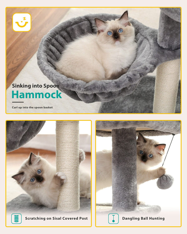 Cat Tree Palace - Cat Scratching Posts USA Cat Scratching Post Specialists | Cat Scratcher Trees & Poles 31.5" Cat Scratching Post / Tree / Pole - Grey