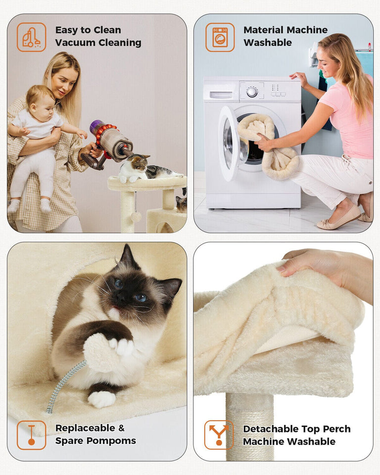 Cat Tree Palace - Cat Scratching Posts USA Cat Scratching Post Specialists | Cat Scratcher Trees & Poles 31.5" Cat Scratching Tree with Condos