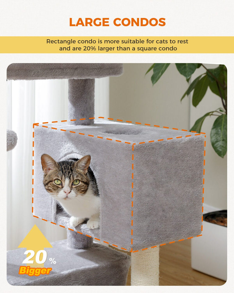 Cat Tree Palace - Cat Scratching Posts USA Cat Scratching Post Specialists | Cat Scratcher Trees & Poles 31.5" Cat Scratching Tree with Condos