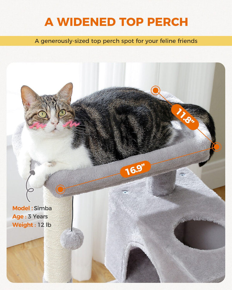 Cat Tree Palace - Cat Scratching Posts USA Cat Scratching Post Specialists | Cat Scratcher Trees & Poles 31.5" Cat Scratching Tree with Condos