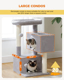 Cat Tree Palace - Cat Scratching Posts USA Cat Scratching Post Specialists | Cat Scratcher Trees & Poles 31.5" Cat Scratching Tree with Condos