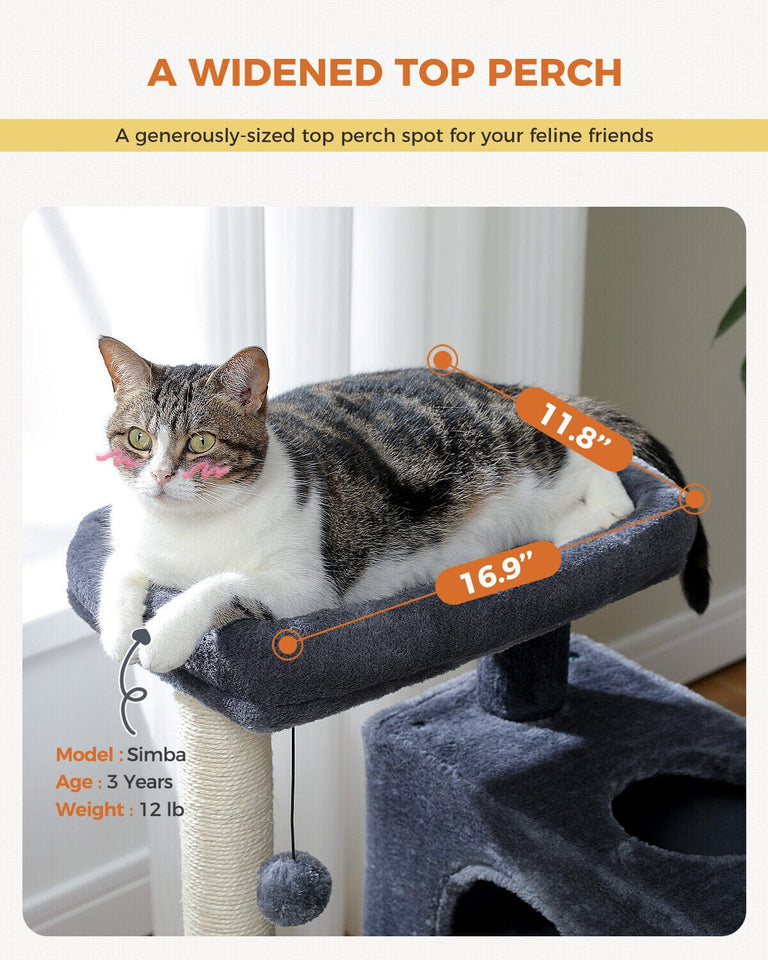 Cat Tree Palace - Cat Scratching Posts USA Cat Scratching Post Specialists | Cat Scratcher Trees & Poles 31.5" Cat Scratching Tree with Condos