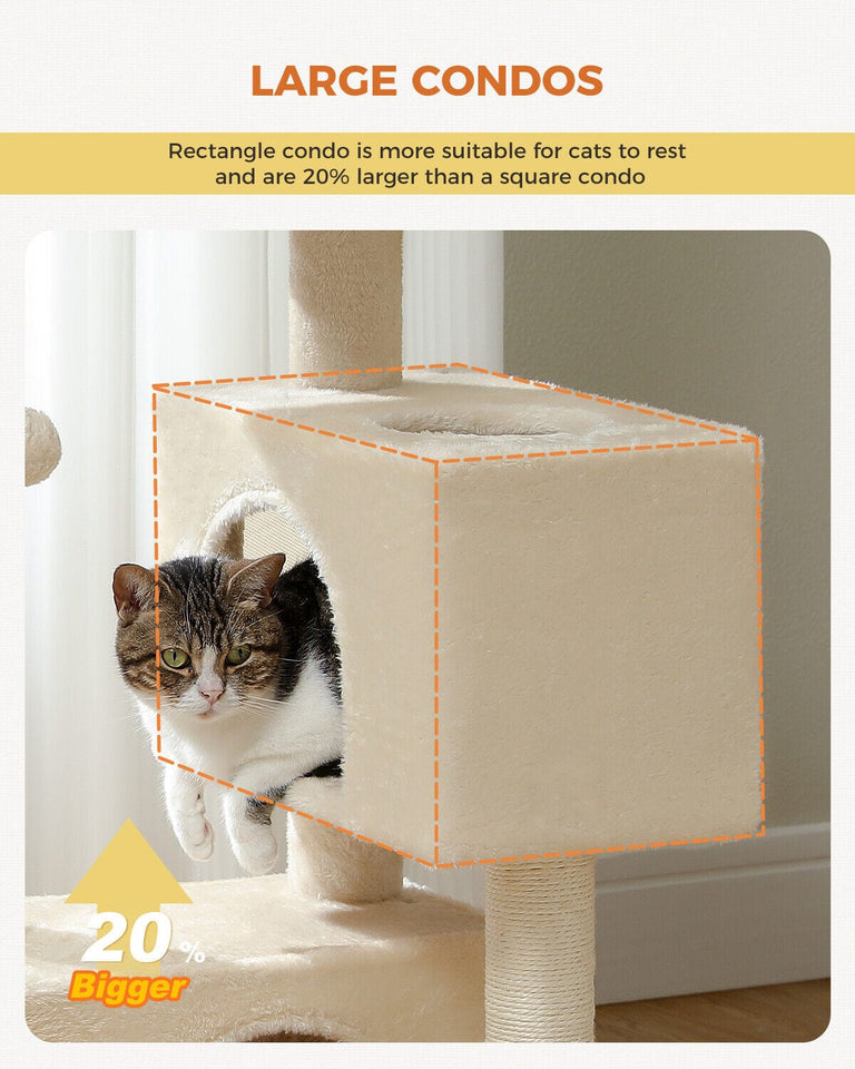 Cat Tree Palace - Cat Scratching Posts USA Cat Scratching Post Specialists | Cat Scratcher Trees & Poles 31.5" Cat Scratching Tree with Condos