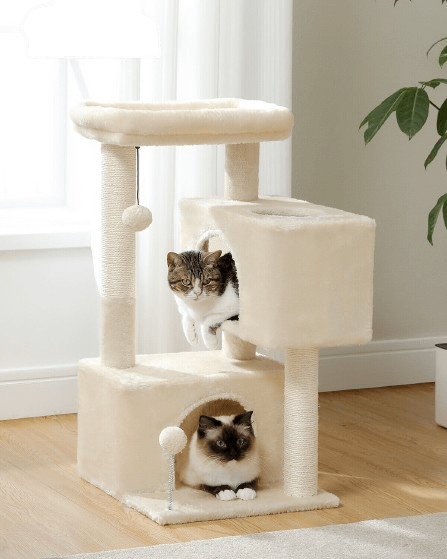 Cat Tree Palace - Cat Scratching Posts USA Cat Scratching Post Specialists | Cat Scratcher Trees & Poles 31.5" Cat Scratching Tree with Condos