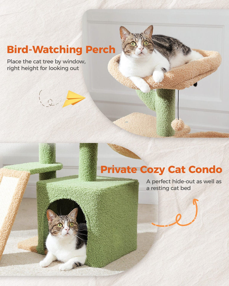 Cat Tree Palace - Cat Scratching Posts USA Cat Scratching Post Specialists | Cat Scratcher Trees & Poles ﻿31.5" Compact Cactus Cat Scratching Tree/ Post