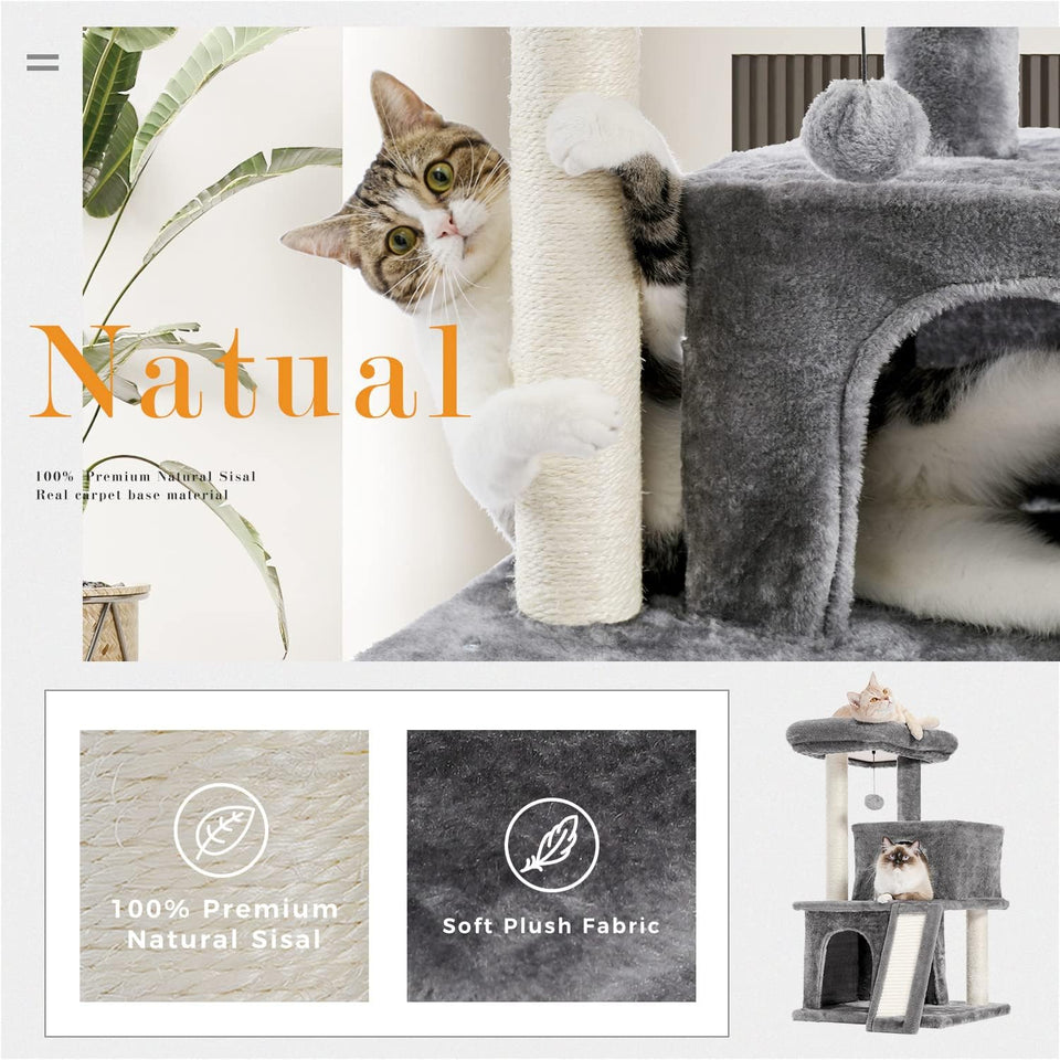 Cat Tree Palace - Cat Scratching Posts USA Cat Scratching Post Specialists | Cat Scratcher Trees & Poles 33.8" Cat Scratching Post / Tree / Pole - Gray Coco Buy 33.8" Cat Scratch Post - Gray Coco │Cat Tree Palace