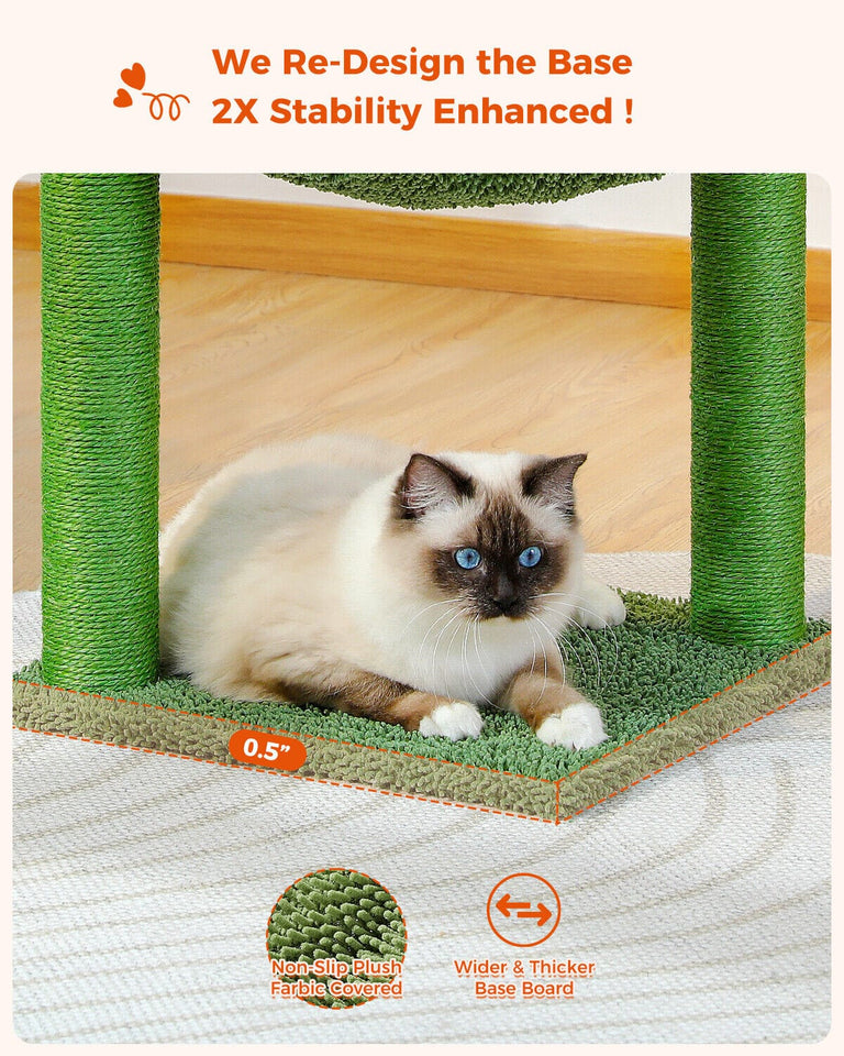 Cat Tree Palace - Cat Scratching Posts USA Cat Scratching Post Specialists | Cat Scratcher Trees & Poles 33" Cactus Cat Scratching Post / Tree / Pole - Green