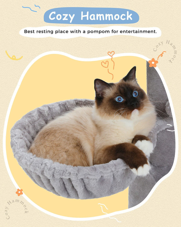 Cat Tree Palace - Cat Scratching Posts USA Cat Scratching Post Specialists | Cat Scratcher Trees & Poles 34.6" Compact Cat Scratching Tree Condo