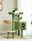 Cat Tree Palace - Cat Scratching Posts USA Cat Scratching Post Specialists | Cat Scratcher Trees & Poles 35.4" Cactus Cat Scratching Tree with Condo