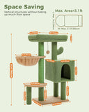 Cat Tree Palace - Cat Scratching Posts USA Cat Scratching Post Specialists | Cat Scratcher Trees & Poles 35.4" Cactus Cat Scratching Tree with Condo