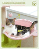Cat Tree Palace - Cat Scratching Posts USA Cat Scratching Post Specialists | Cat Scratcher Trees & Poles 36.6" Flower Top Cat Scratching Tree Pink/ Green