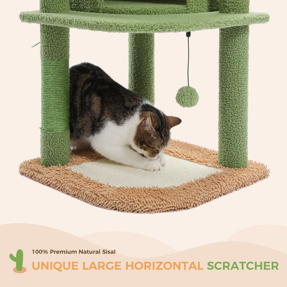Cat Tree Palace - Cat Scratching Posts USA Cat Scratching Post Specialists | Cat Scratcher Trees & Poles 42" Cactus Cat Scratching Post / Tree / Pole - Green