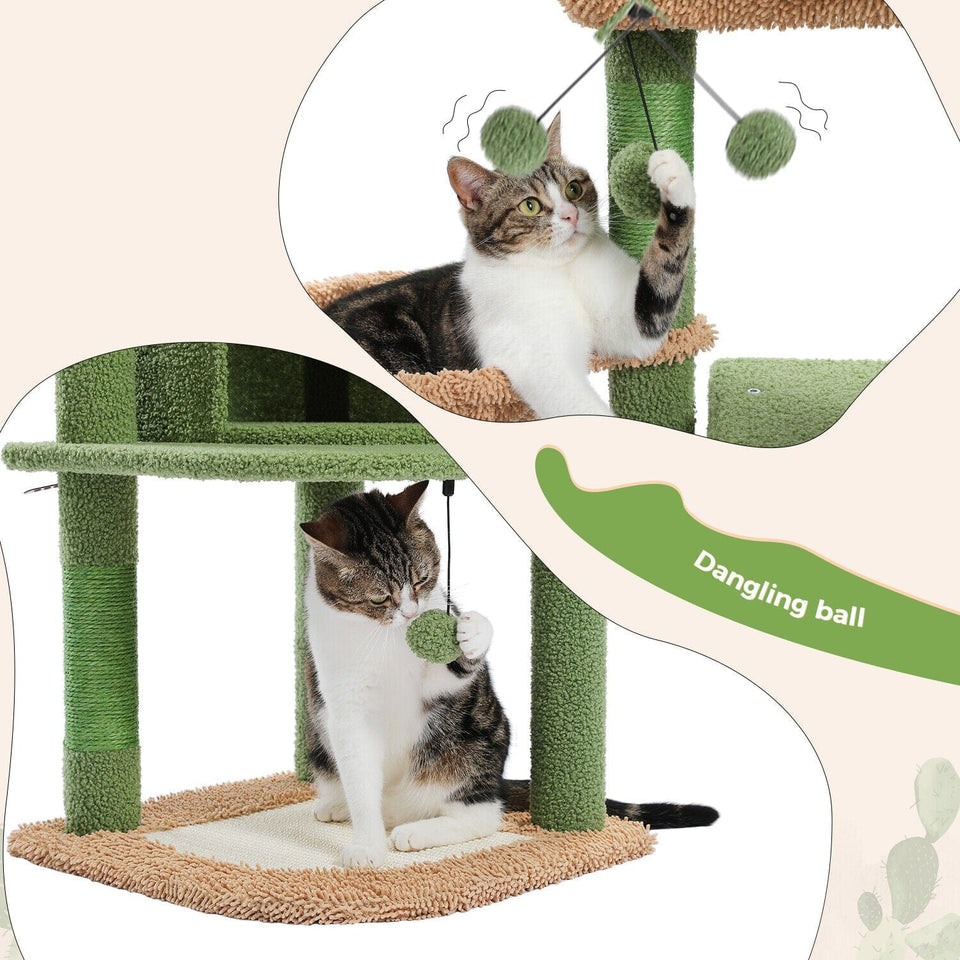 Cat Tree Palace - Cat Scratching Posts USA Cat Scratching Post Specialists | Cat Scratcher Trees & Poles 42" Cactus Cat Scratching Post / Tree / Pole - Green