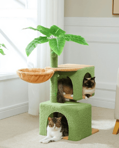 Cat Tree Palace - Cat Scratching Posts USA Cat Scratching Post Specialists | Cat Scratcher Trees & Poles 43.3" Tropical Cat Scratching Tree Condo