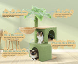 Cat Tree Palace - Cat Scratching Posts USA Cat Scratching Post Specialists | Cat Scratcher Trees & Poles 43.3" Tropical Cat Scratching Tree Condo
