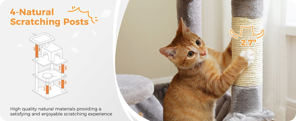 Cat Tree Palace - Cat Scratching Posts USA Cat Scratching Post Specialists | Cat Scratcher Trees & Poles 45.7" Cat Scratching Post / Tree / Pole
