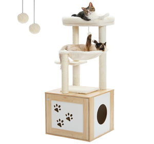 Cat Tree Palace - Cat Scratching Posts USA Cat Scratching Post Specialists | Cat Scratcher Trees & Poles 46.1" Cat Scratching Post / Tree / Pole with Litter Box Cupboard