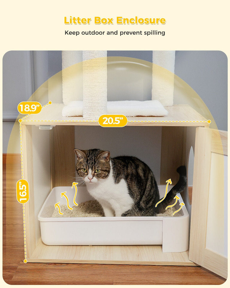 Cat Tree Palace - Cat Scratching Posts USA Cat Scratching Post Specialists | Cat Scratcher Trees & Poles 46.1" Cat Scratching Post / Tree / Pole with Litter Box Cupboard