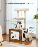 Cat Tree Palace - Cat Scratching Posts USA Cat Scratching Post Specialists | Cat Scratcher Trees & Poles 46.1" Cat Scratching Post / Tree / Pole with Litter Box Cupboard