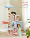 Cat Tree Palace - Cat Scratching Posts USA Cat Scratching Post Specialists | Cat Scratcher Trees & Poles 47.2" Flower Top Cat Tree Condo