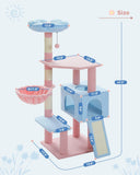 Cat Tree Palace - Cat Scratching Posts USA Cat Scratching Post Specialists | Cat Scratcher Trees & Poles 47.2" Flower Top Cat Tree Condo