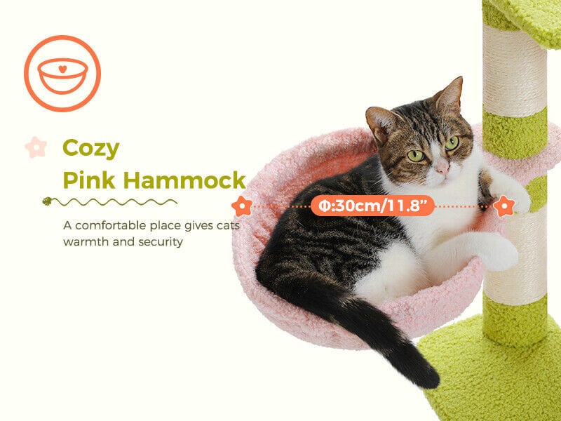 Cat Tree Palace - Cat Scratching Posts USA Cat Scratching Post Specialists | Cat Scratcher Trees & Poles 47.2" Flower Top Cat Tree Condo