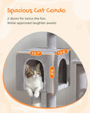 Cat Tree Palace - Cat Scratching Posts USA Cat Scratching Post Specialists | Cat Scratcher Trees & Poles 50.4" Multilevel Cat Scratching Tree Tower