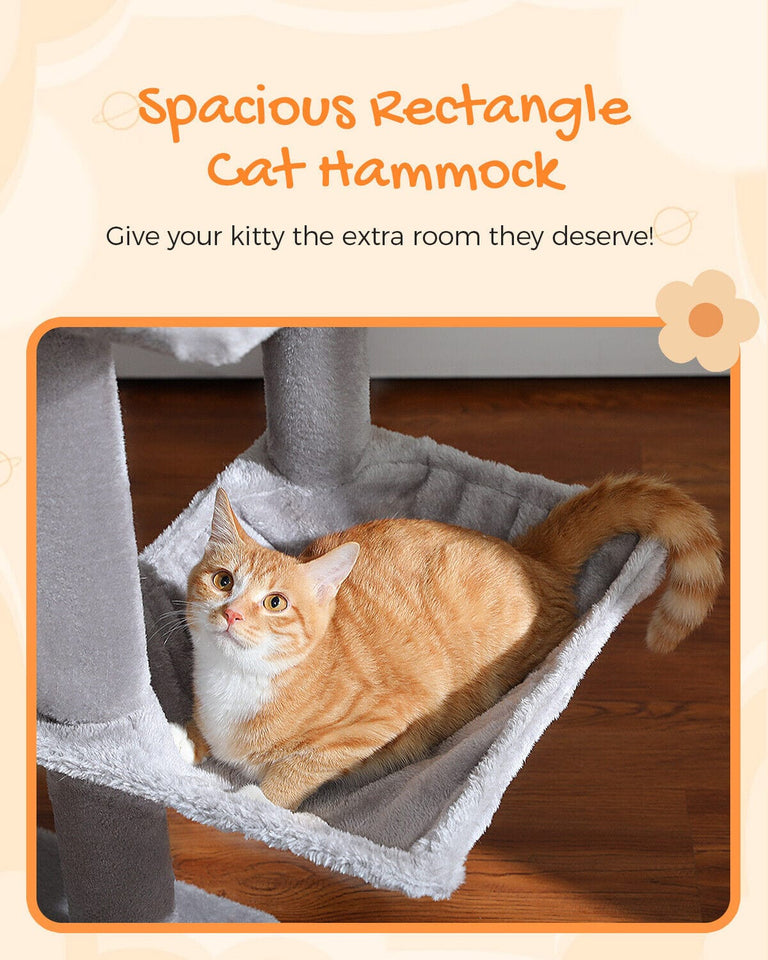 Cat Tree Palace - Cat Scratching Posts USA Cat Scratching Post Specialists | Cat Scratcher Trees & Poles 50.4" Multilevel Cat Scratching Tree Tower