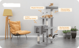 Cat Tree Palace - Cat Scratching Posts USA Cat Scratching Post Specialists | Cat Scratcher Trees & Poles 50.4" Multilevel Cat Scratching Tree Tower
